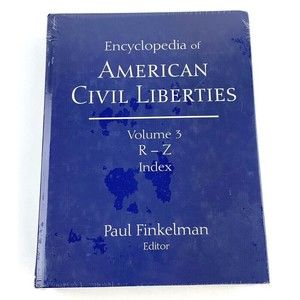 New The Encyclopedia of American Civil Liberties Volume 3 R-Z Index Only